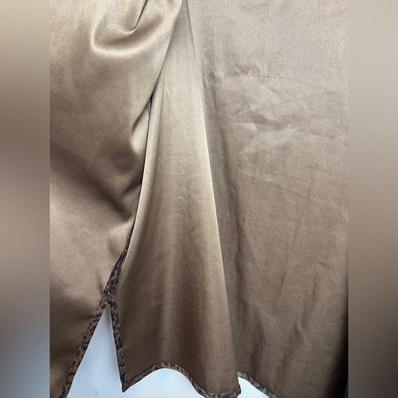 Vintage 90s Kathy Che leopard blouse button down tunic top - Picture 3 of 11